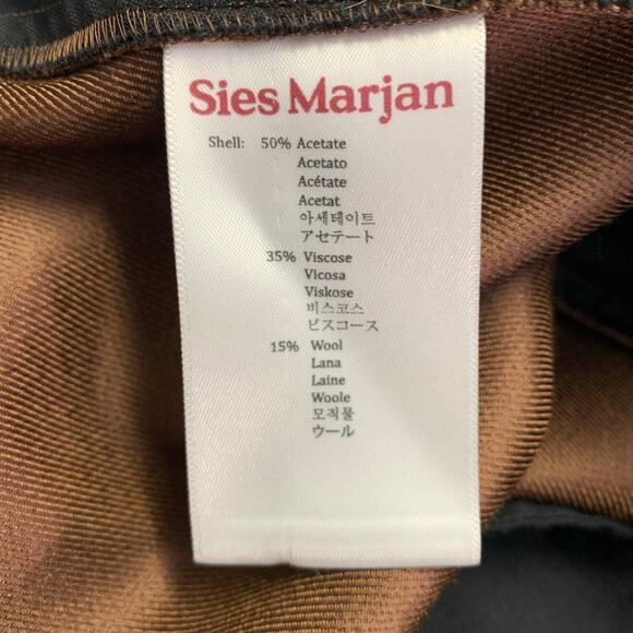 SIES MARJAN Size 34 Brown Acetate Blend Pleated Dress Pants - Picture 10 of 12